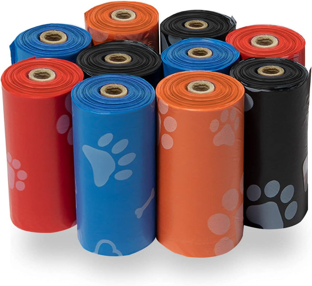 150-Count Biodegradable Dog Poop Bags with Bone Dispenser - Extra Thick Leak-Proof Pet Supplies